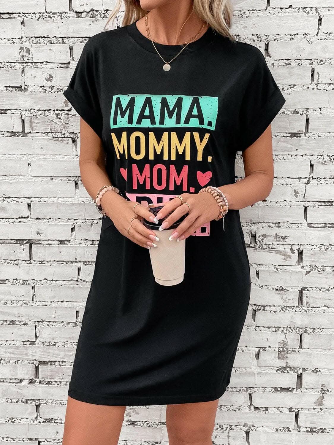 Chic sheer graphic mini dress - Love Salve